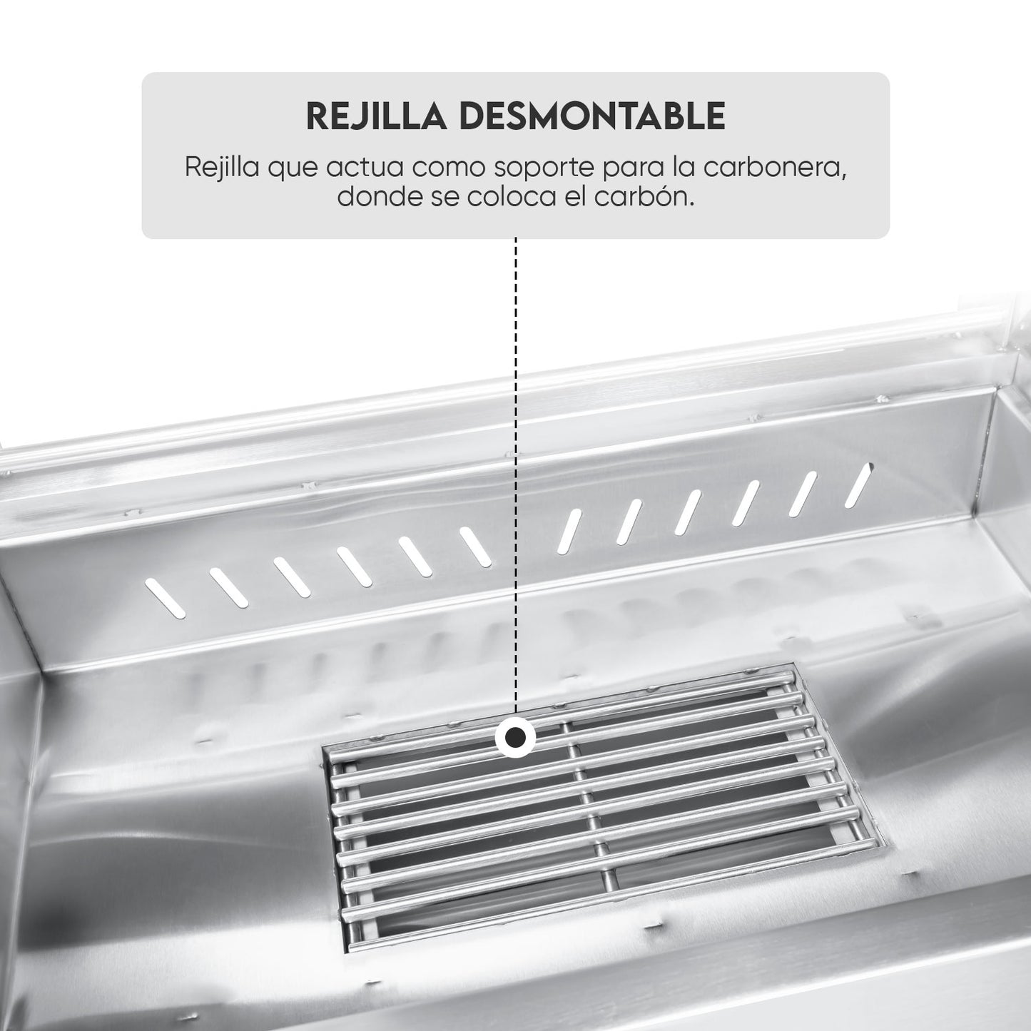 Parrilla Argentina Mediana Inoxidable 70cm x 45cm | Grillcorp