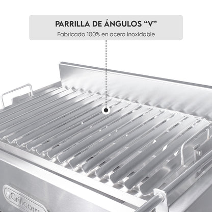 Parrilla Argentina Mediana Inoxidable 70cm x 45cm | Grillcorp
