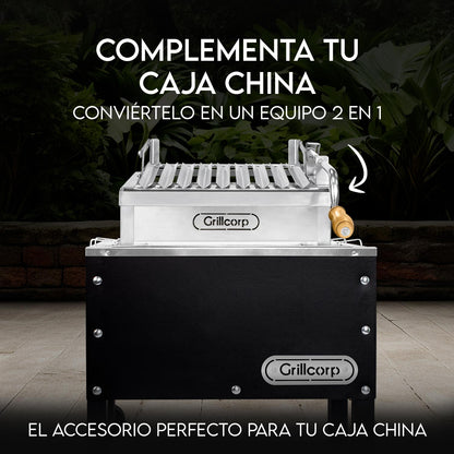 Parrilla Empotrable con sistema de levante Inoxidable Chico 26cm x 38cm
