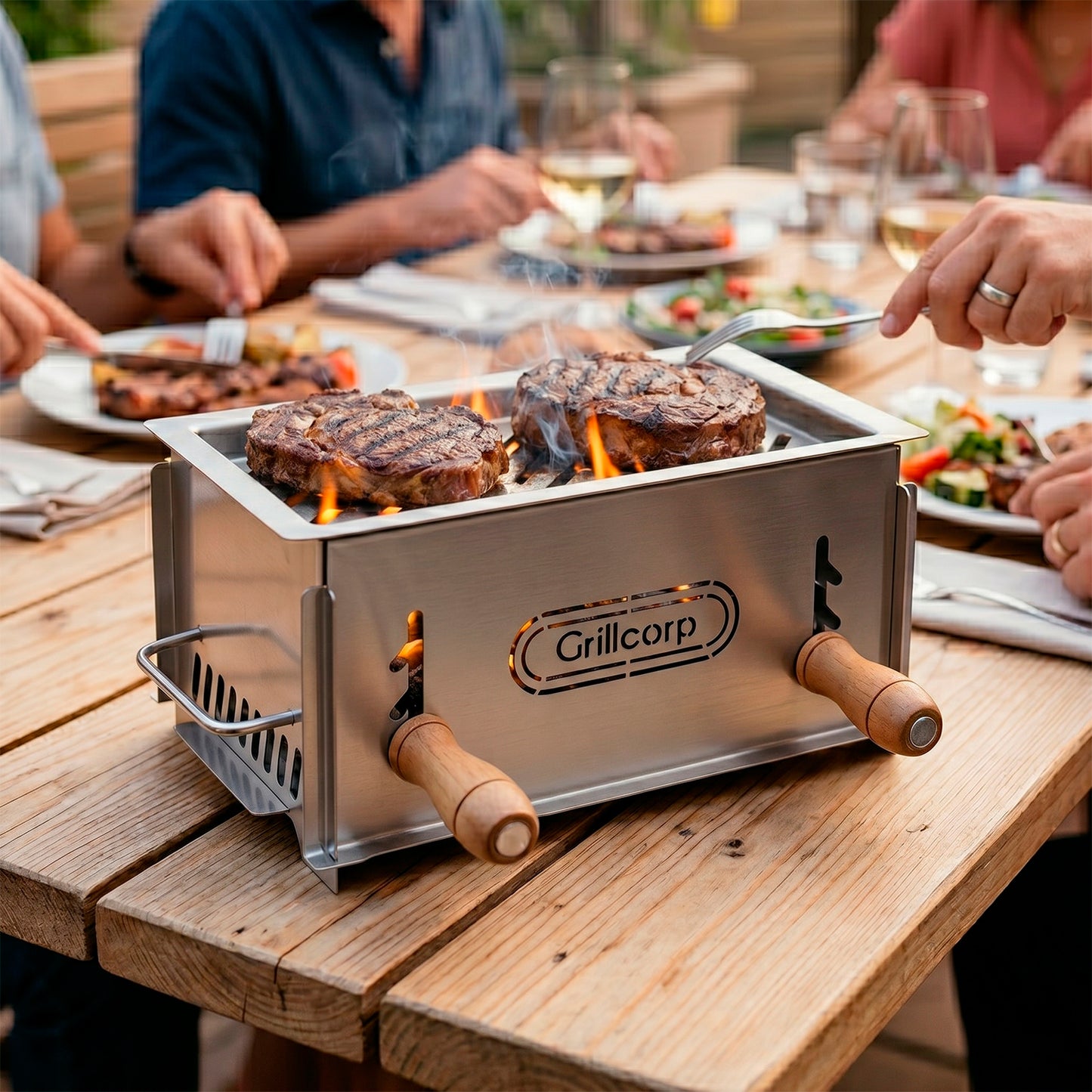Parrilla Desmontable de Camping Inoxidable