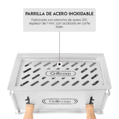 Parrilla Desmontable de Camping Inoxidable