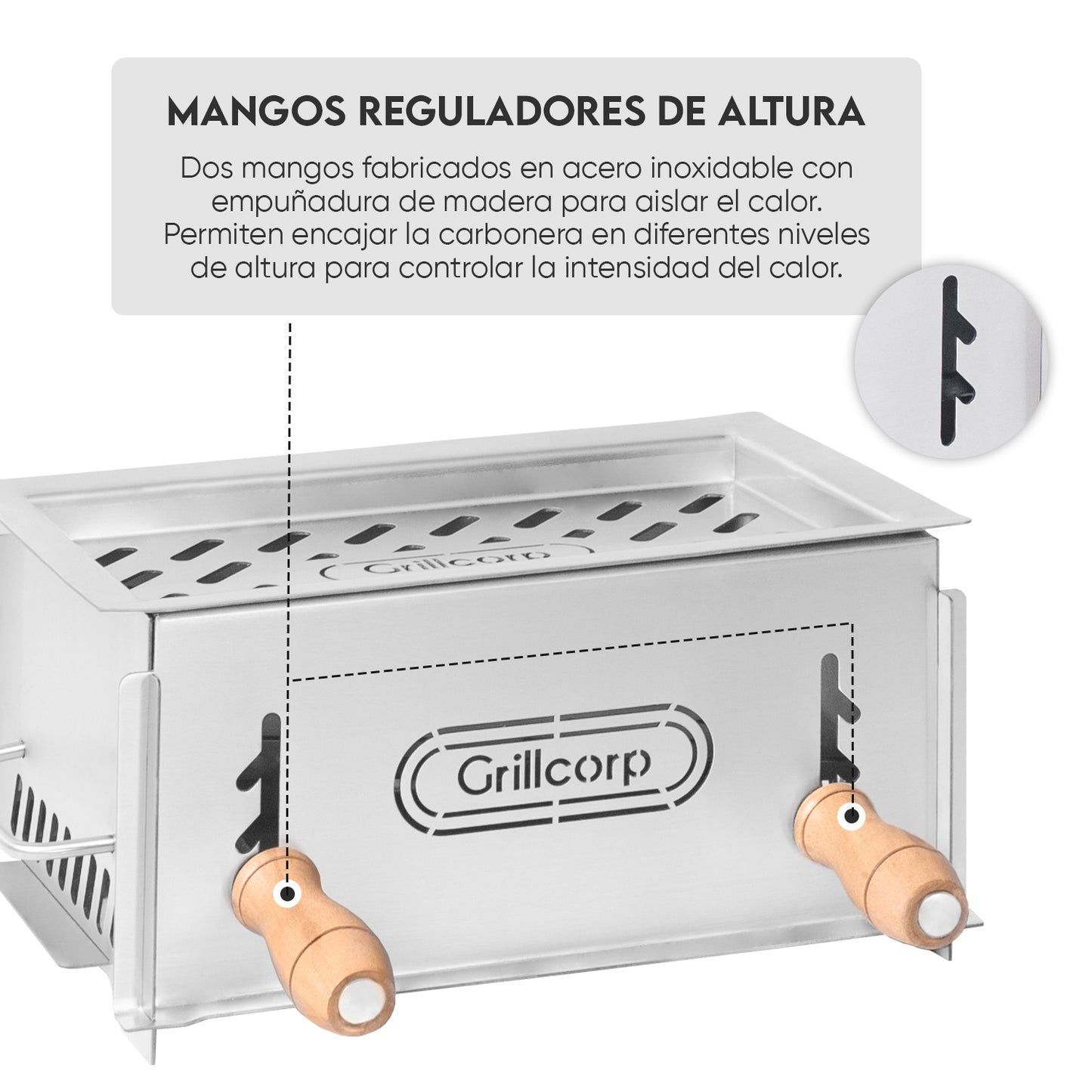 Parrilla Desmontable de Camping Inoxidable