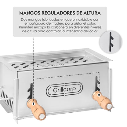 Parrilla Desmontable de Camping Inoxidable