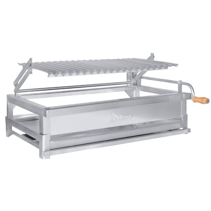 Parrilla Empotrable con sistema de levante Inoxidable Extra Grande 45cm x 79cm