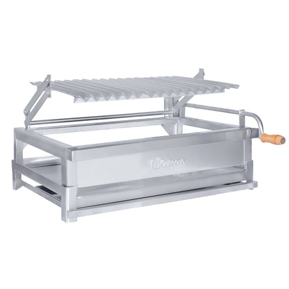 Parrilla Empotrable con sistema de levante Inoxidable Grande 40cm x 69cm