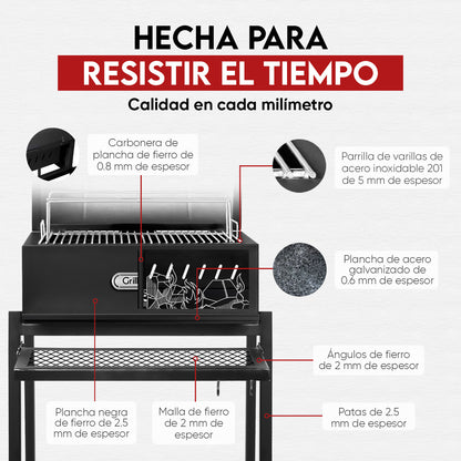 Parrilla Modelo Tambor de metal para balcón | Grillcorp