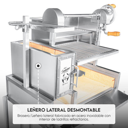 Parrilla Uruguaya Chica de Acero Inoxidable