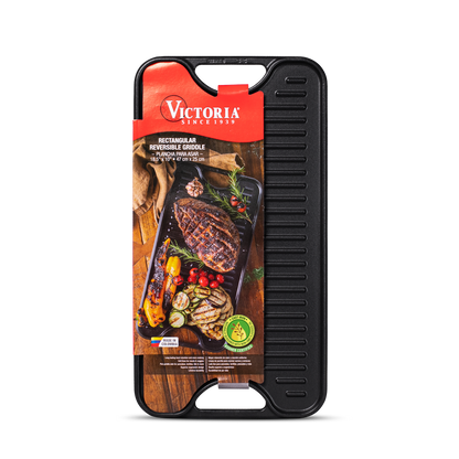 Plancha Mediana 47cm x 25cm de Hierro Fundido Esmaltado - Victoria