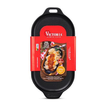 Plancha Ovalada de Hierro Fundido Esmaltado - Victoria