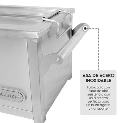 Caja China Junior de Acero Inoxidable Portátil | Grillcorp