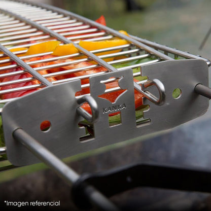 Parrilla asadora Portátil Kanka Acero inoxidable con Rejilla para Asados