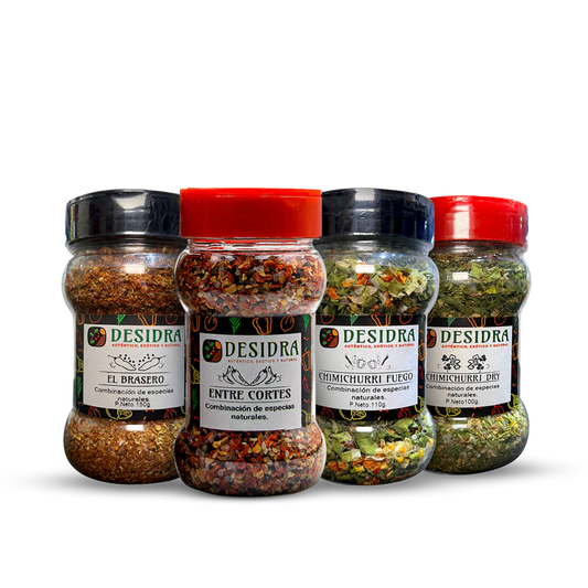 Pack de Rubs chicos | Chimichurry Dry y Fuego, Brasero y Entre cortes