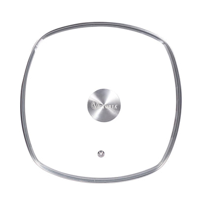 Sartén N° 25 Cuadrado de Hierro Fundido con Tapa de Vidrio y Mango de goma