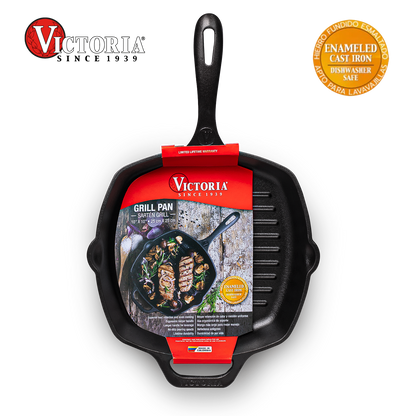 Sartén Grill Cuadrado N° 25 de Hierro Fundido - Victoria