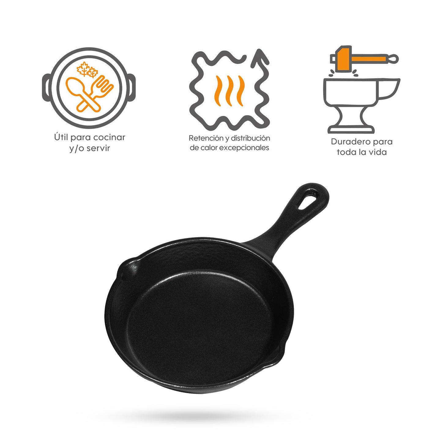 Sartén N° 16.5 de Hierro Fundido Esmaltado | Grillcorp