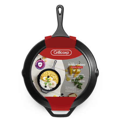 Sartén N° 30 de Hierro Fundido Esmaltado | Grillcorp