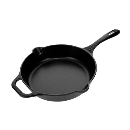 Sartén N° 25 de Hierro Fundido con Tapa de Vidrio y Mango de goma