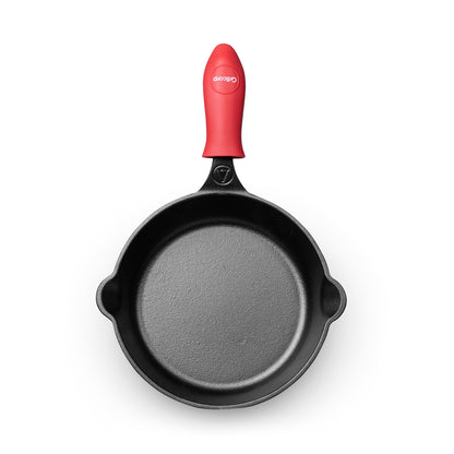 Sartén N° 20 de Hierro Fundido con Tapa de Vidrio y Mango de goma