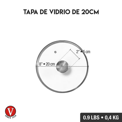 Tapa de Vidrio para Sartén Redondo | Victoria