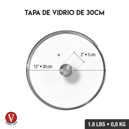 Tapa de Vidrio para Sartén Redondo | Victoria