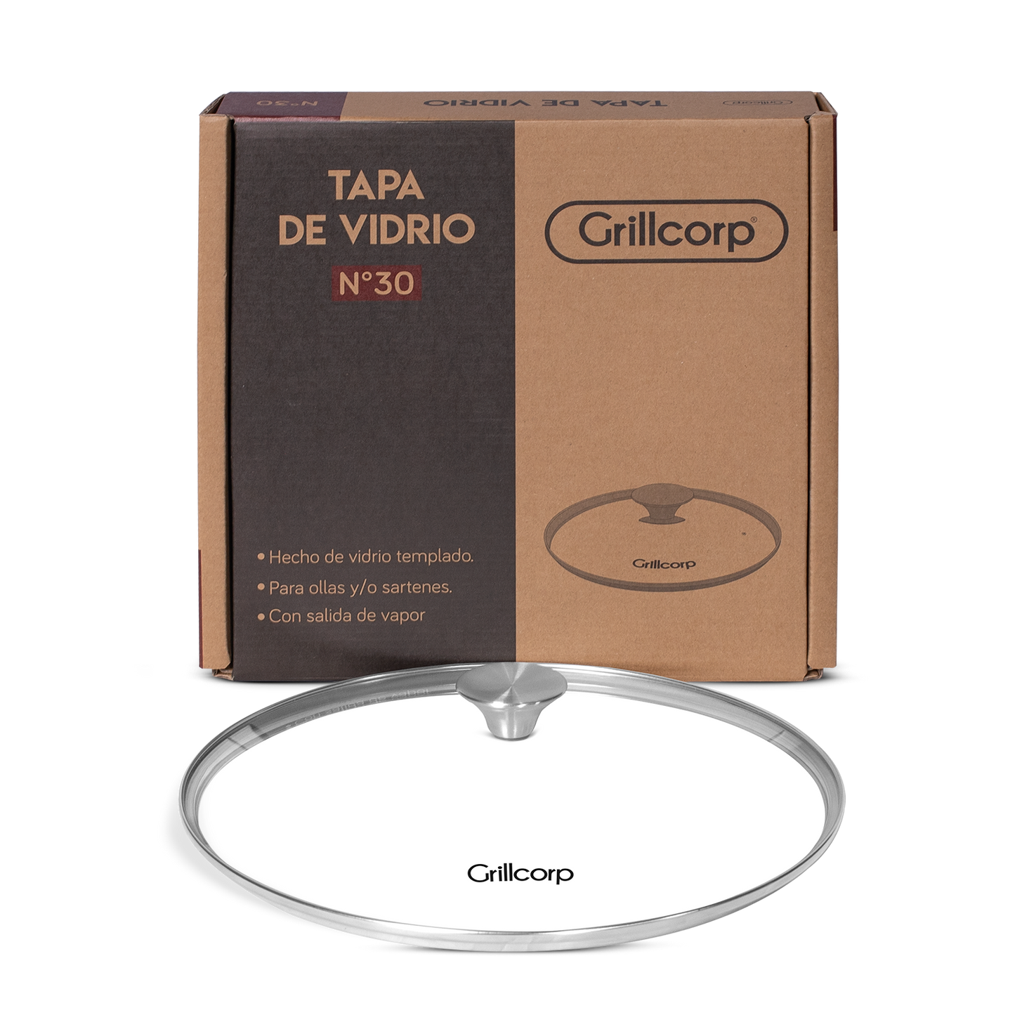 Tapa de Vidrio para Sartén Redondo | Grillcorp