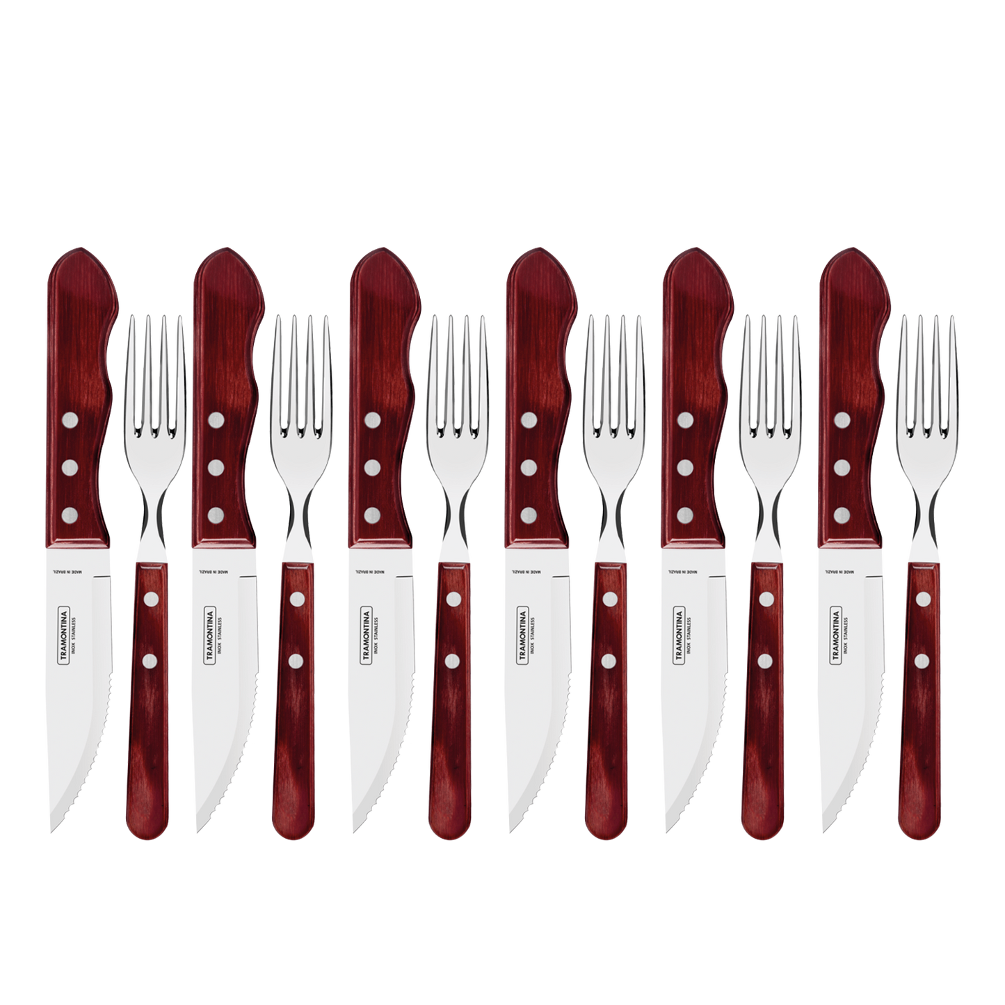 Pack de Cubiertos Polywood (x6 Tenedores / x6 Cuchillos)