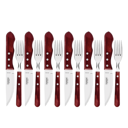 Pack de Cubiertos Polywood (x6 Tenedores / x6 Cuchillos)